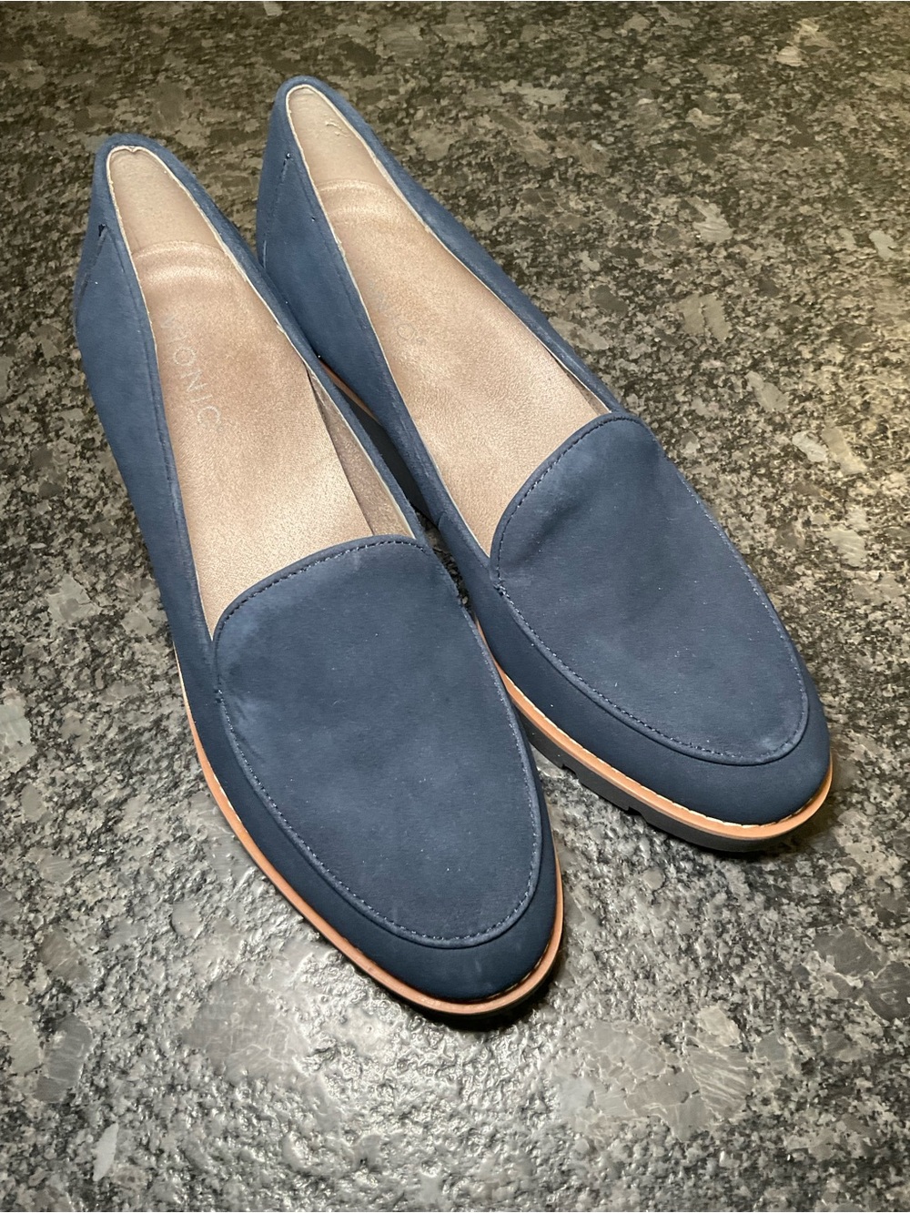 Vionic Navy Suede Ava Loafers